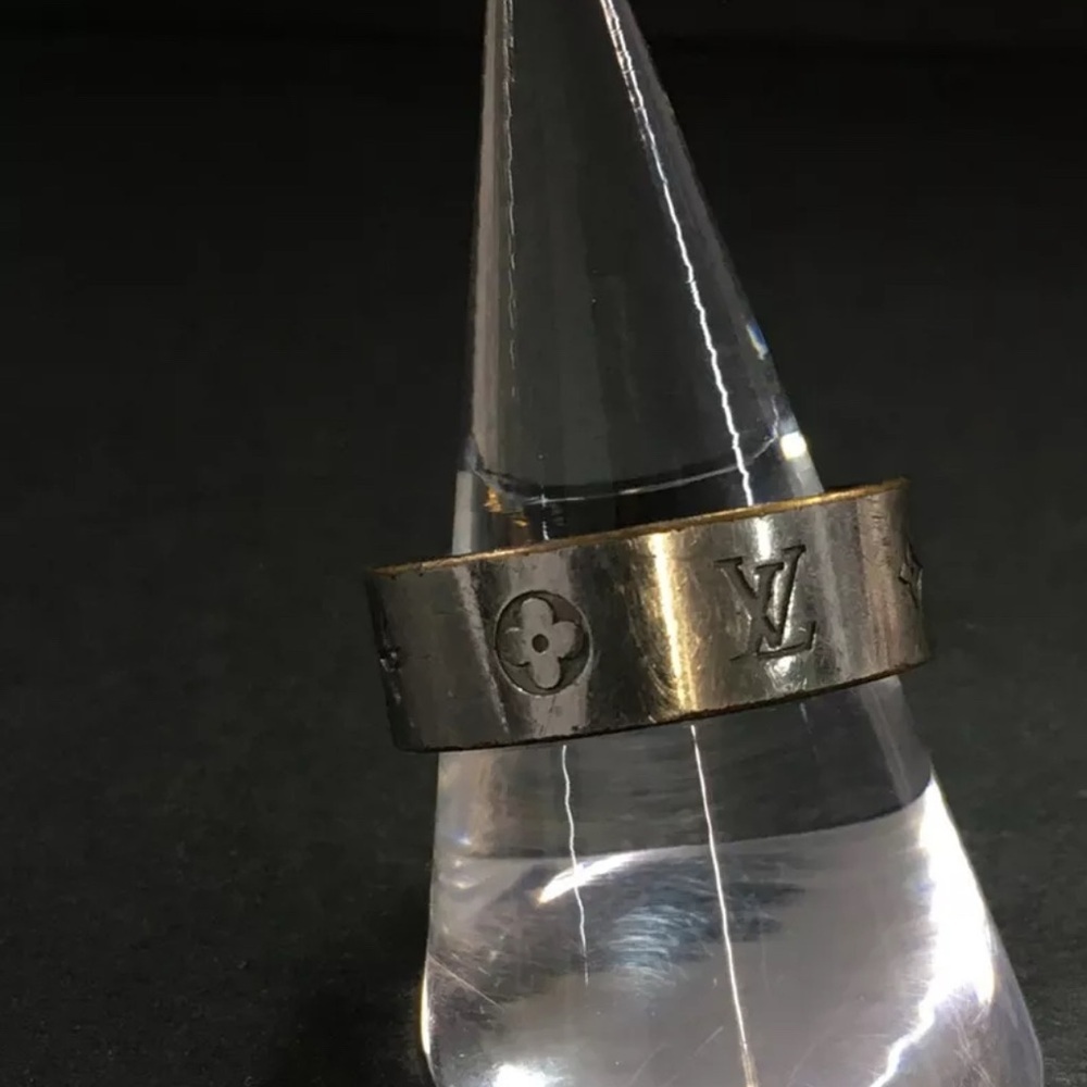 Authentic Louis Vuitton LV Instinct Silver Tone Ring  ISO sz: 61 Large